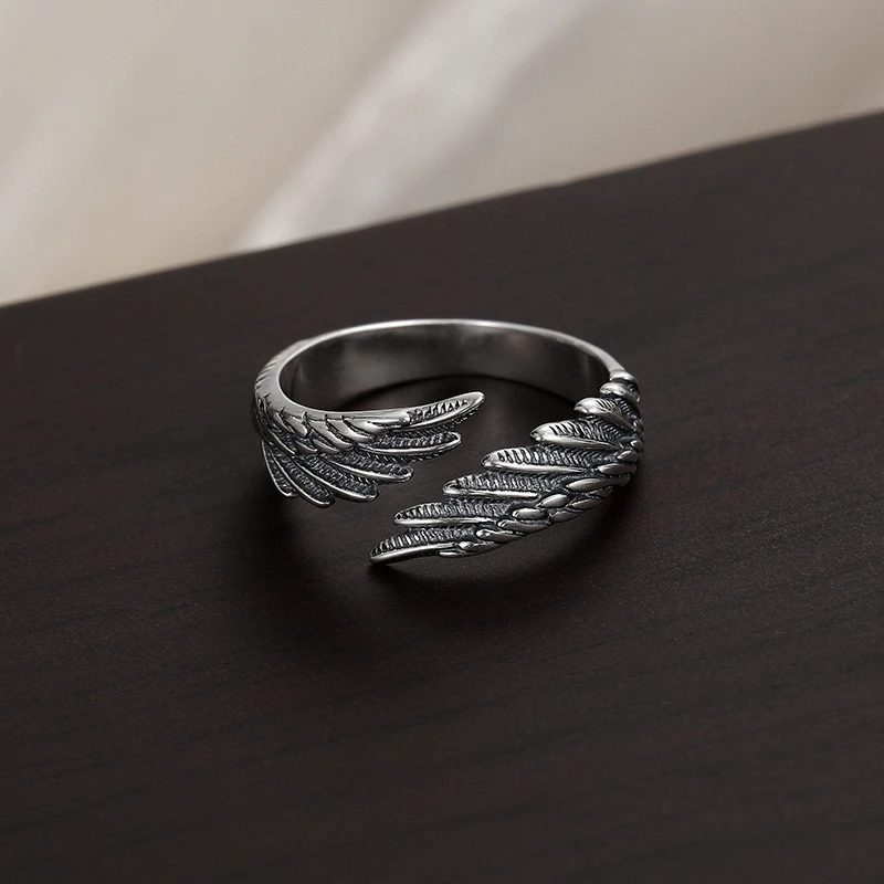 Fallen & Divine – Adjustable Angel and Demon Wings Couple Rings Set of 2