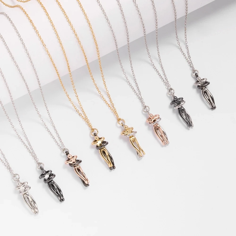 Unity Necklace- Minimalist Abstract Pendant Gift for Her & Him