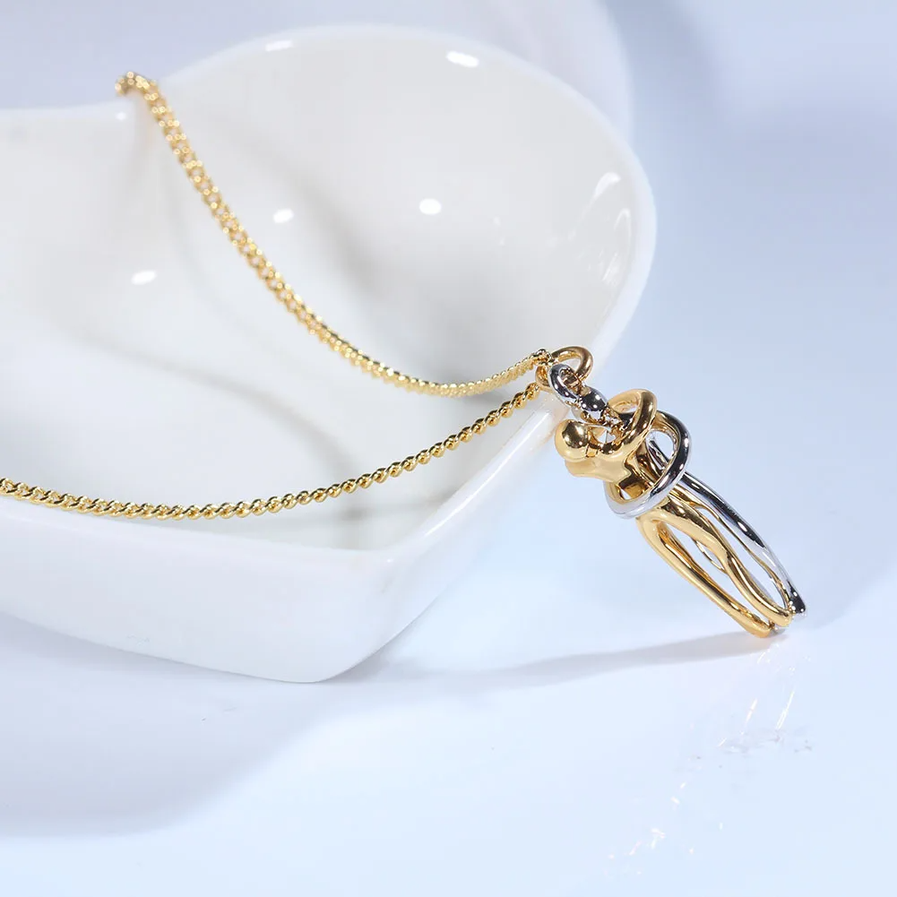 Unity Necklace- Minimalist Abstract Pendant Gift for Her & Him