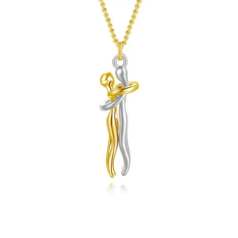 Unity Necklace- Minimalist Abstract Pendant Gift for Her & Him