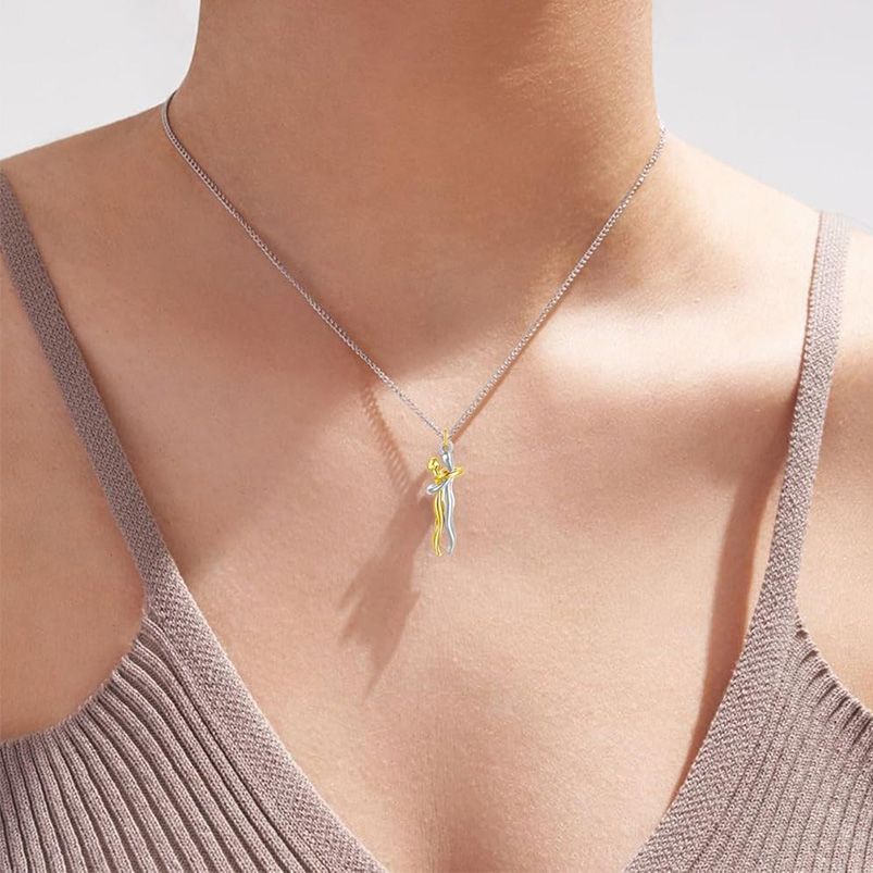 Unity Necklace- Minimalist Abstract Pendant Gift for Her & Him