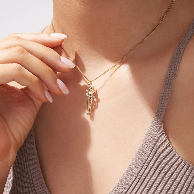 Unity Necklace- Minimalist Abstract Pendant Gift for Her & Him