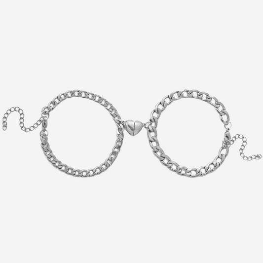 Magnetic Love – Heart Lock Couple Bracelets Set of 2