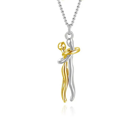 Unity Necklace- Minimalist Abstract Pendant Gift for Her & Him