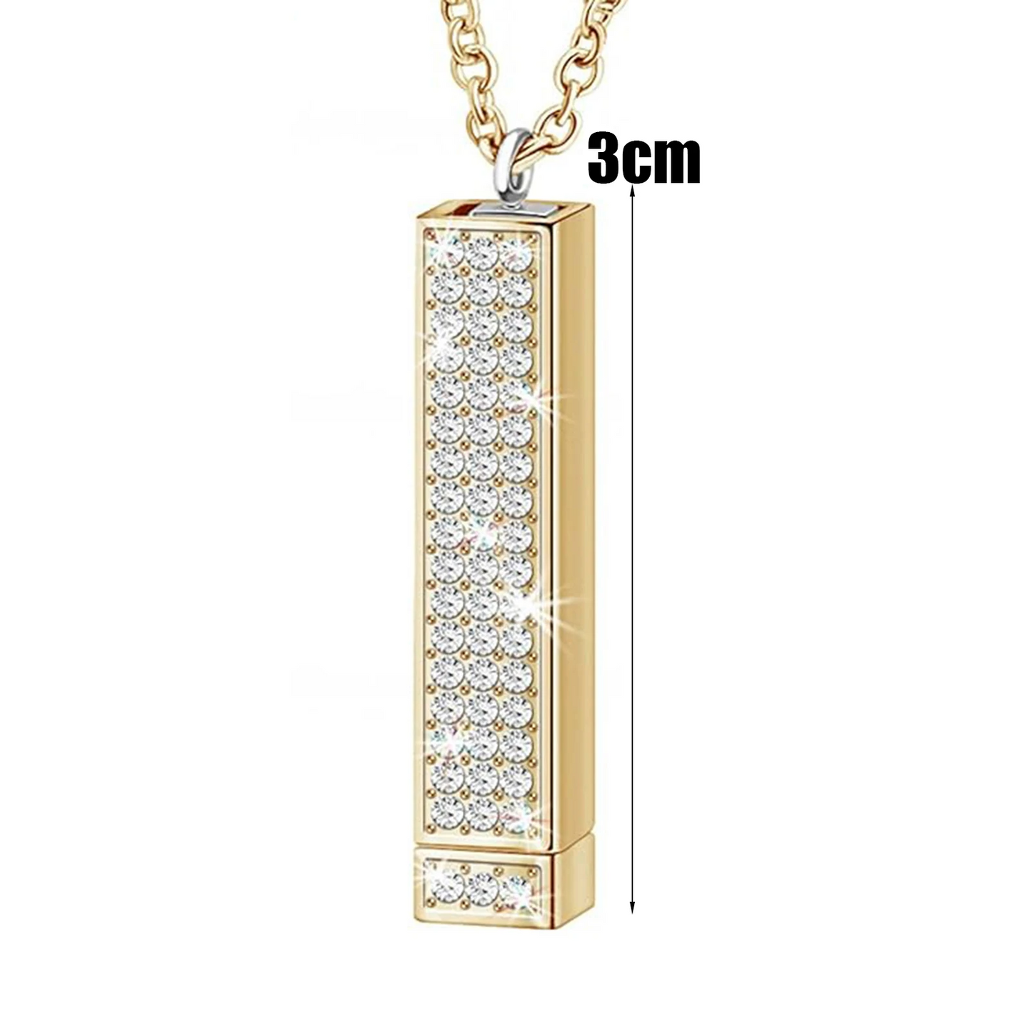 I Love You Hidden Message Necklace – Secret Slider Pendant | Romantic Gift for Her, Adjustable Rose Gold Chain
